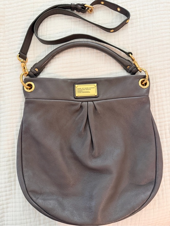 Marc by Marc Jacobs Dark Gray Classic Q Leather Hillier Hobo Bag